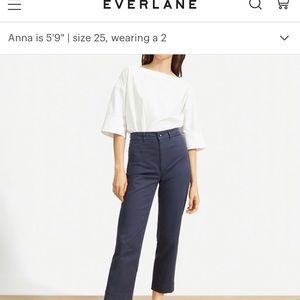 EVERLANE Black Straight Leg Crop